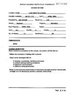 MKTG 1112 -  Customer Relations