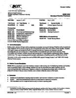 NURS 3034 - Nursing of Families Practicum