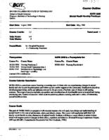 NURS 3038 - Mental Health Nursing Practicum