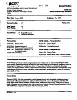NURS 3038 - Mental Health Nursing Practicum