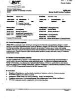 NURS 3038 - Mental Health Nursing Practicum