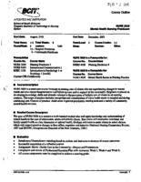 NURS 3038 - Mental Health Nursing Practicum