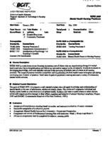 NURS 3038 - Mental Health Nursing Practicum