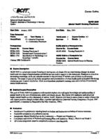 NURS 3038 - Mental Health Nursing Practicum