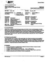 NURS 3038 - Mental Health Nursing Practicum