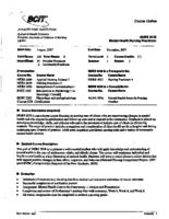 NURS 3038 - Mental Health Nursing Practicum