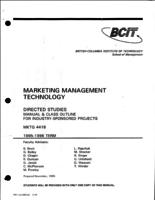 MKTG 4418 - Marketing Management Technology