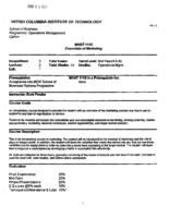MKTG 1115 - Essentials of Marketing