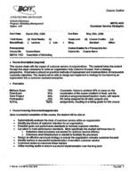 MKTG 4432 - Customer Service Strategies