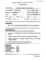 MKTG 4501 - Strategic Marketing Management
