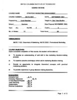 MKTG 4501 - Strategic Marketing Management