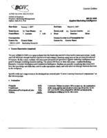 MKTG 3409 - Applied Marketing Intelligence