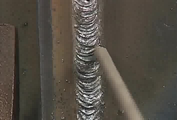 18. Three-bead fillet weld, T-joint, vertical position, up, with 2 weave beads