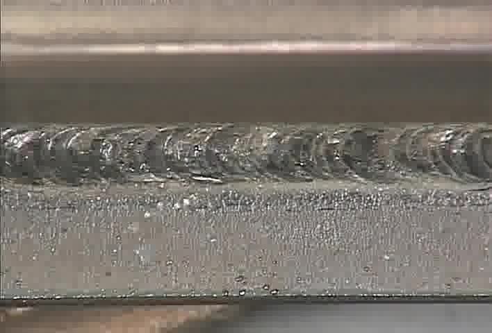 23. Three-bead fillet weld, T-joint, overhead position
