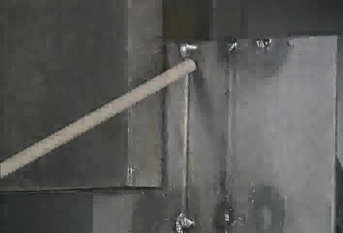 29. Fillet weld, lap joint, vertical position, down