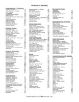 Products by Specialty (Canadian Medical Devices Sourcebook 2021)