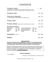 Contents (Canadian Medical Devices Sourcebook 2021)