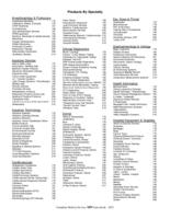 Product by Specialty (Canadian Medical Devices Sourcebook 2022)