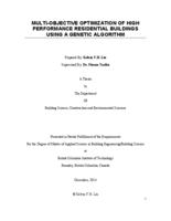 Multi-objective optimization of high performance residential buildings using a genetic algorithm