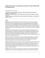 Analysis of lead, arsenic, and cadmium concentrations in instant noodles within the Canadian market
