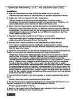 Chapter 17 Solutions: Analyzing Starlight
