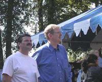 Bob Gunn with Burnaby Councillor Dan Johnston at 2005 BC Rivers Day event in Burnaby