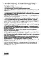 Chapter 03 Problems: Orbits and Gravity