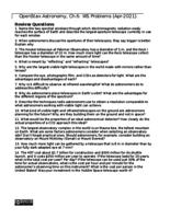Chapter 06 Problems: Astronomical Instruments