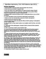 Chapter 08 Problems: Earth as a Planet