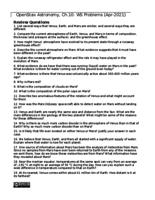 Chapter 10 Problems: Earthlike Planets