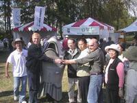Mark Angelo with delegation from Taiwan at 2005 BC Rivers Day at Fraser Foreshore Park