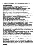 Chapter 17 Problems: Analyzing Starlight