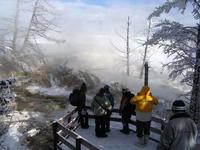 FWR students learning about geo thermal features in Yellowstone