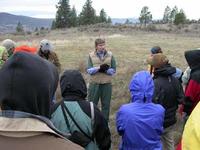 Min. of Environment wildlife veterinarian delivering a session to students
