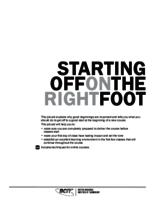 Starting off on the Right Foot
