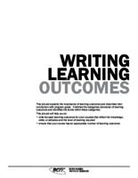 Writing Learning Outcomes