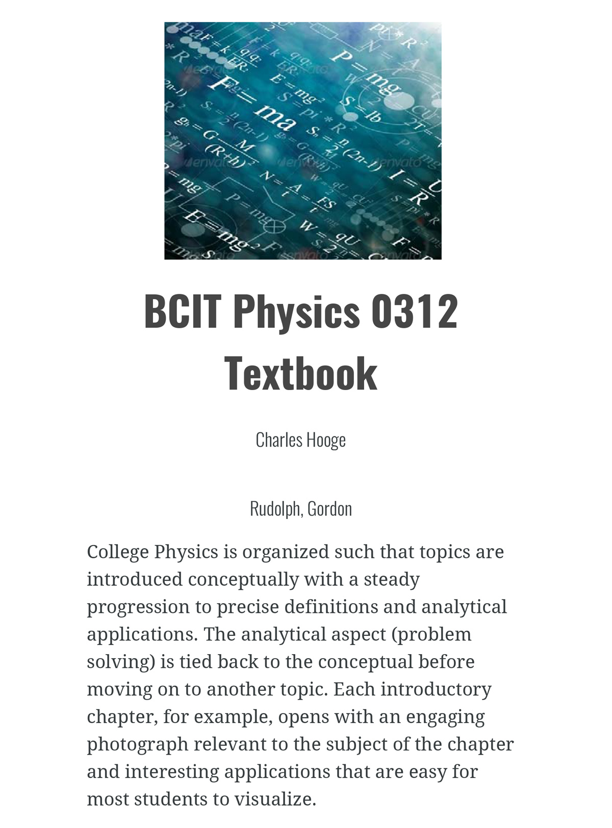 BCIT Physics 0312 Textbook
