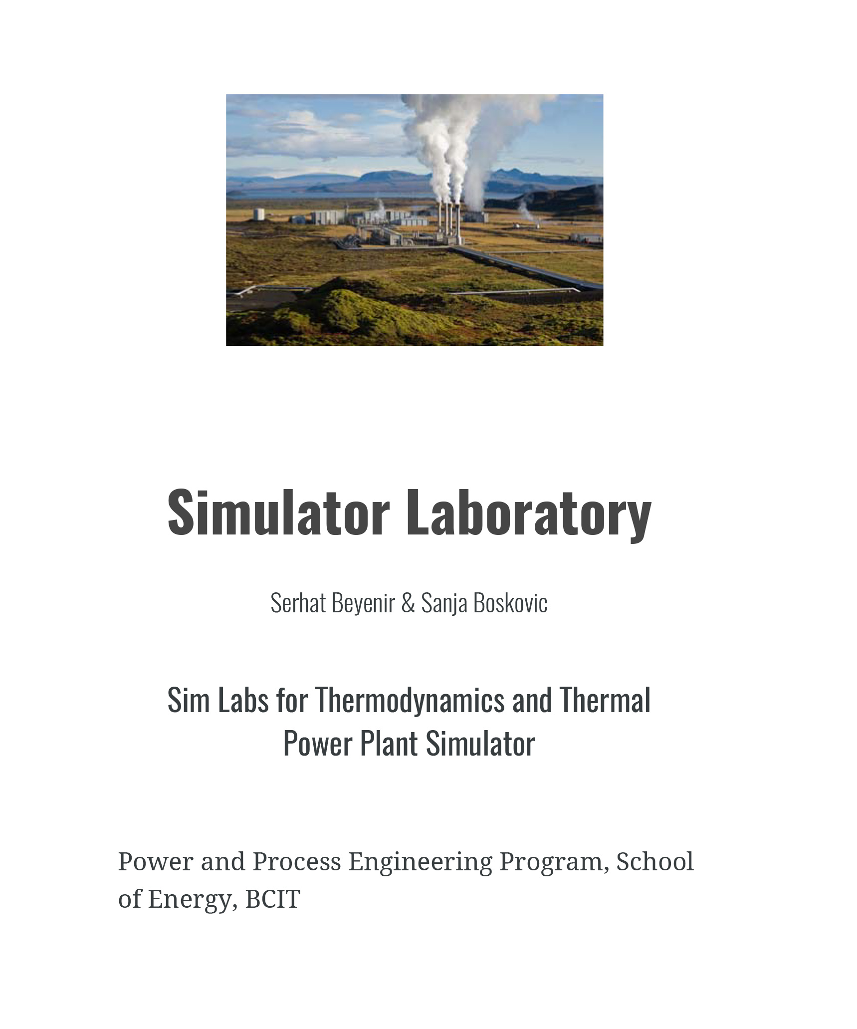 Simulator Laboratory: Sim Labs for Thermodynamics and Thermal Power Plant Simulator