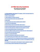 20 Web Security Questions 