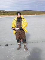 FWR student Ryan Lith displaying rainbow trout