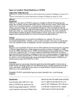 Impact on Canadians' mental health due to COVID19