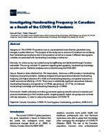Investigating handwashing frequency in Canadians as a result of the COVID-19 pandemic