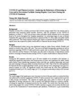 COVID-19 and physical activity