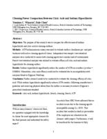Cleaning power comparison between citric acid and sodium hypochlorite
