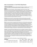 Effect of social isolation on COVID-19 risk taking behavior