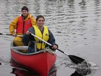 FWR students practicing canoeing skills on Burnaby Lake