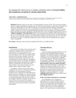 Investigating the effectiveness of washing cantaloupe melon rind in preventing the transference of surface E. coli into melon flesh