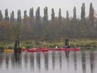 FWR students learning canoeing skills on Burnaby Lake