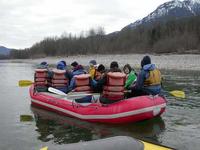 FWR students rafting down the Squamish River