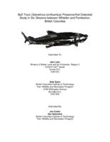 Bull trout (salvelinus confluentus) presence/not detected study in six streams between Whistler & Pemberton, British Columbia